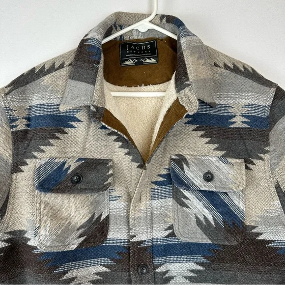 Jachs Men´s Wool Blend Sherpa Lined Flannel Shirt Jacket Shacket